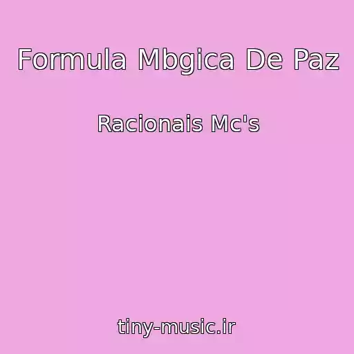 کاور آهنگ Formula Mbgica De Paz از Racionais Mc's