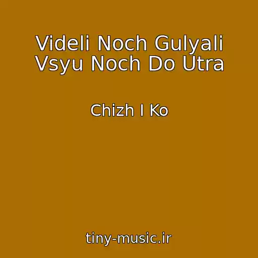 کاور آهنگ Videli Noch Gulyali Vsyu Noch Do Utra از Chizh I Ko