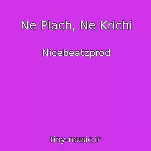 کاور آهنگ Ne Plach, Ne Krichi از Nicebeatzprod