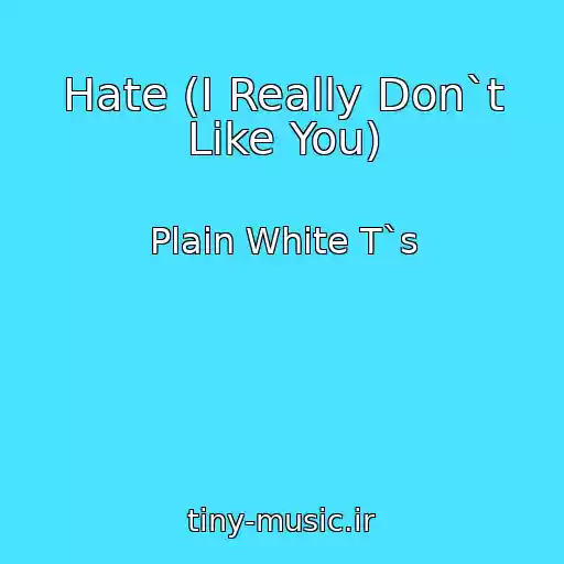 کاور آهنگ Hate (I Really Don`t Like You) از Plain White T`s
