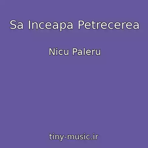 کاور آهنگ Sa Inceapa Petrecerea از Nicu Paleru