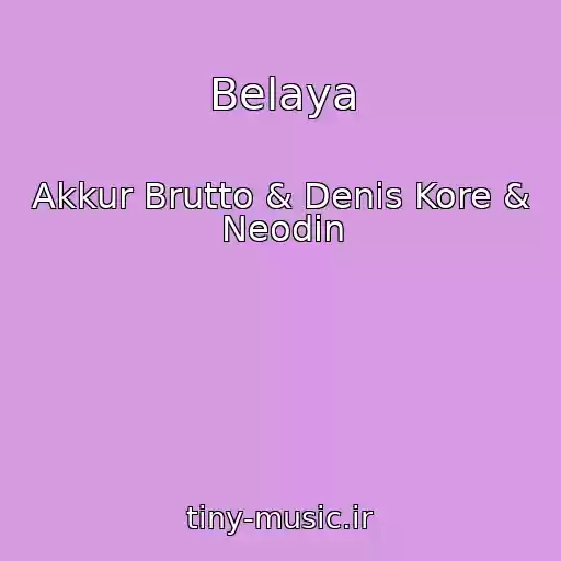 کاور آهنگ Belaya از Akkur Brutto & Denis Kore & Neodin