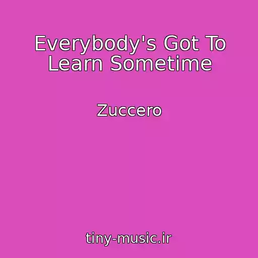 کاور آهنگ Everybody's Got To Learn Sometime از Zuccero