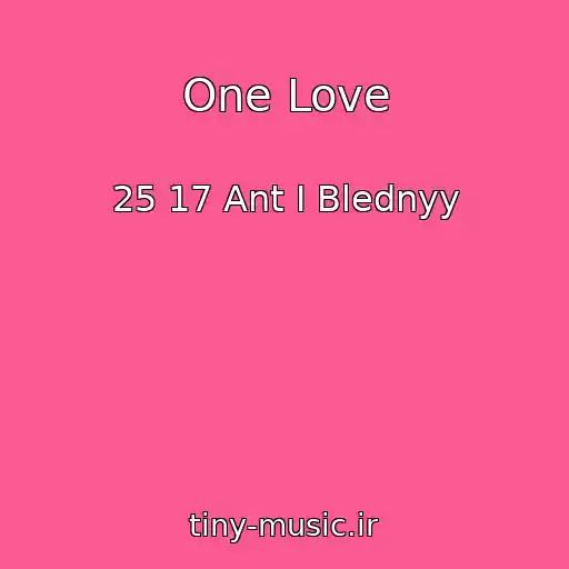 کاور آهنگ One Love از 25 17 Ant I Blednyy