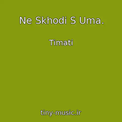کاور آهنگ Ne Skhodi S Uma. از Timati