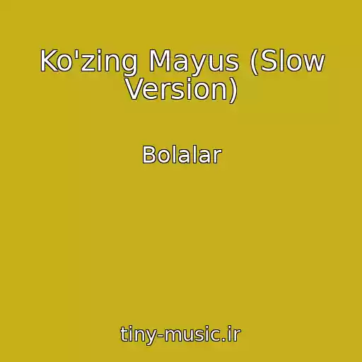کاور آهنگ Ko'zing Mayus (Slow Version) از Bolalar