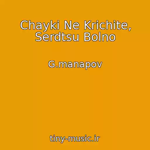 کاور آهنگ Chayki Ne Krichite, Serdtsu Bolno از G.manapov