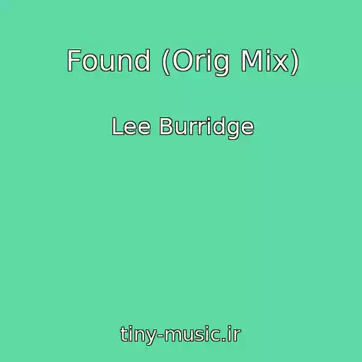 کاور آهنگ Found (Orig Mix) از Lee Burridge
