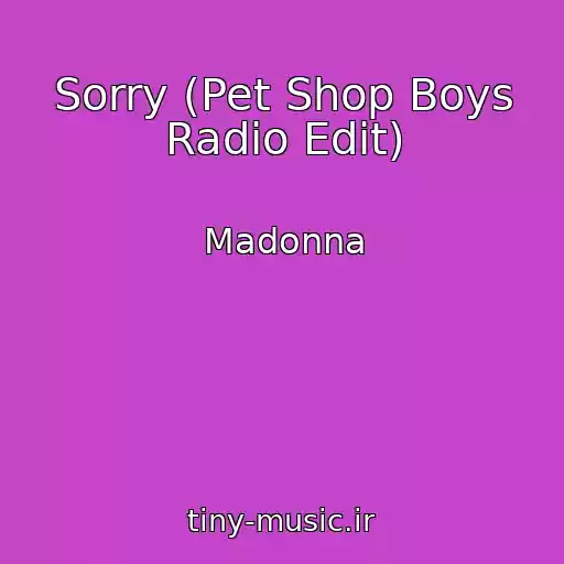 کاور آهنگ Sorry (Pet Shop Boys Radio Edit) از Madonna
