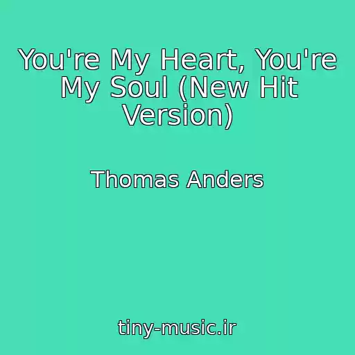 کاور آهنگ You're My Heart, You're My Soul (New Hit Version) از Thomas Anders