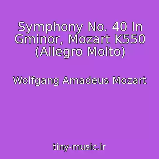 کاور آهنگ Symphony No. 40 In Gminor, Mozart K550 (Allegro Molto) از Wolfgang Amadeus Mozart