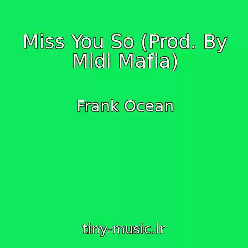 کاور آهنگ Miss You So (Prod. By Midi Mafia) از Frank Ocean