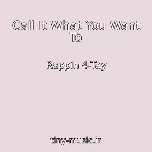 کاور آهنگ Call It What You Want To از Rappin 4-Tay