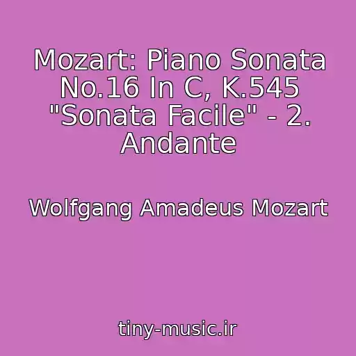 کاور آهنگ Mozart: Piano Sonata No.16 In C, K.545 "Sonata Facile" - 2. Andante از Wolfgang Amadeus Mozart