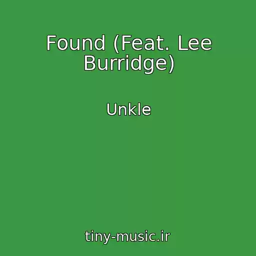کاور آهنگ Found (Feat. Lee Burridge) از Unkle