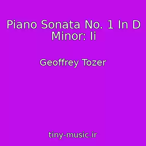 کاور آهنگ Piano Sonata No. 1 In D Minor: Ii از Geoffrey Tozer