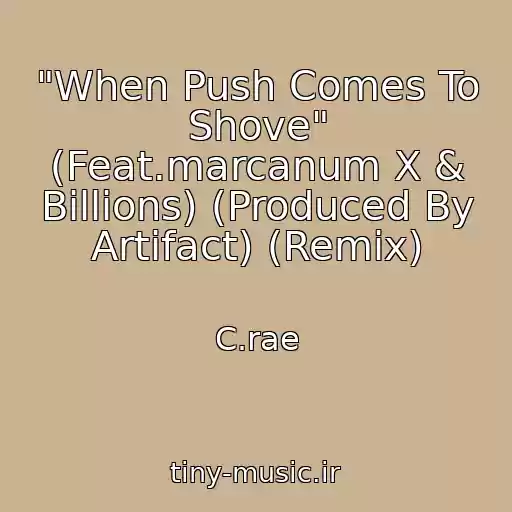 کاور آهنگ "When Push Comes To Shove" (Feat.marcanum X & Billions) (Produced By Artifact) (Remix) از C.rae