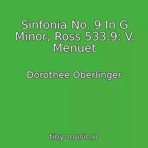 کاور آهنگ Sinfonia No. 9 In G Minor, Ross 533.9: V. Menuet از Dorothee Oberlinger