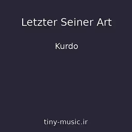 کاور آهنگ Letzter Seiner Art از Kurdo