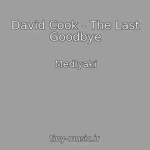 کاور آهنگ David Cook - The Last Goodbye از Medlyaki