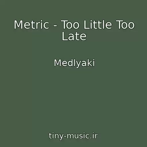 کاور آهنگ Metric - Too Little Too Late از Medlyaki