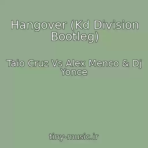 کاور آهنگ Hangover (Kd Division Bootleg) از Taio Cruz Vs Alex Menco & Dj Yonce