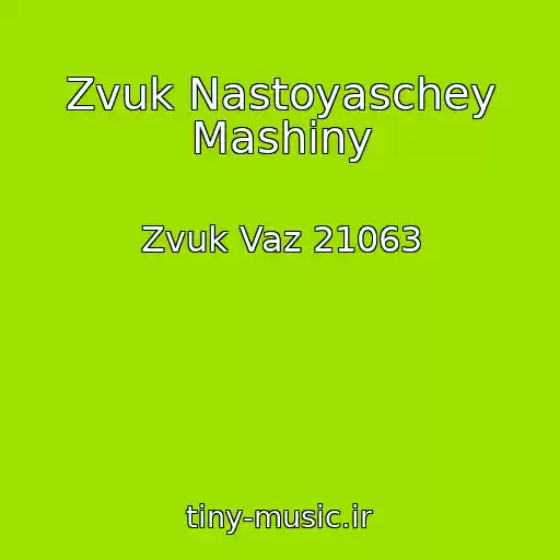کاور آهنگ Zvuk Nastoyaschey Mashiny از Zvuk Vaz 21063