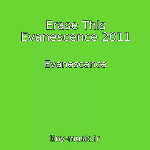 کاور آهنگ Erase This Evanescence 2011 از Evanescence