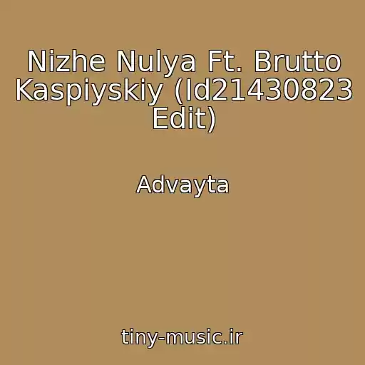 کاور آهنگ Nizhe Nulya Ft. Brutto Kaspiyskiy (Id21430823 Edit) از Advayta