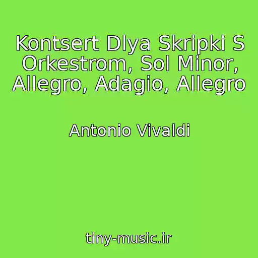 کاور آهنگ Kontsert Dlya Skripki S Orkestrom, Sol Minor, Allegro, Adagio, Allegro از Antonio Vivaldi