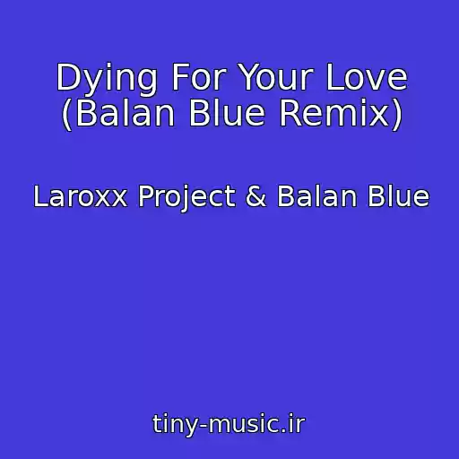 کاور آهنگ Dying For Your Love (Balan Blue Remix) از Laroxx Project & Balan Blue