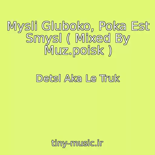 کاور آهنگ Mysli Gluboko, Poka Est Smysl ( Mixed By Muz.poisk ) از Detsl Aka Le Truk