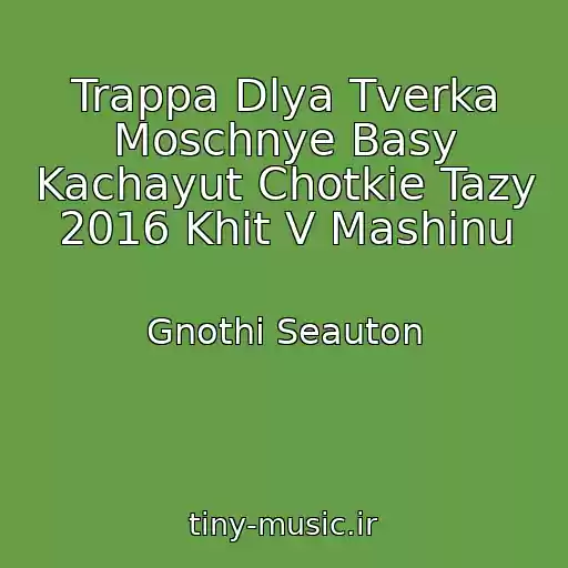 کاور آهنگ Trappa Dlya Tverka Moschnye Basy Kachayut Chotkie Tazy 2016 Khit V Mashinu از Gnothi Seauton