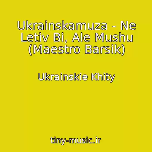 کاور آهنگ Ukrainskamuza - Ne Letіv Bi, Ale Mushu (Maestro Barsik) از Ukrainskie Khity