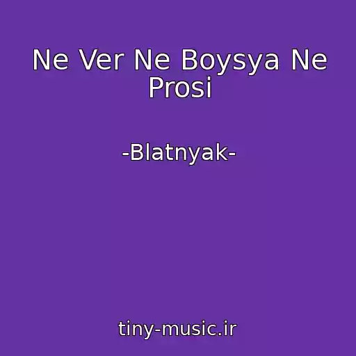 کاور آهنگ Ne Ver Ne Boysya Ne Prosi از -Blatnyak-