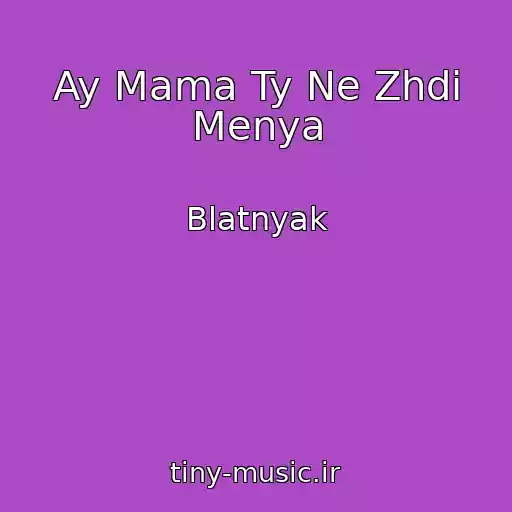 کاور آهنگ Ay Mama Ty Ne Zhdi Menya از Blatnyak