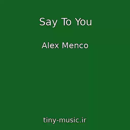 کاور آهنگ Say To You از Alex Menco