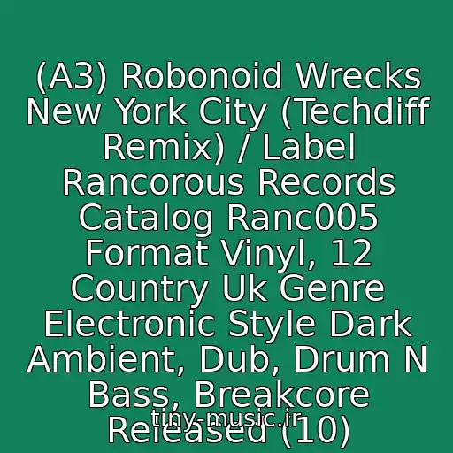 کاور آهنگ (A3) Robonoid Wrecks New York City (Techdiff Remix) / Label Rancorous Records Catalog Ranc005 Format Vinyl, 12 Country Uk Genre Electronic Style Dark Ambient, Dub, Drum N Bass, Breakcore Released (10) از Raxyor - Salmagundi Mafia