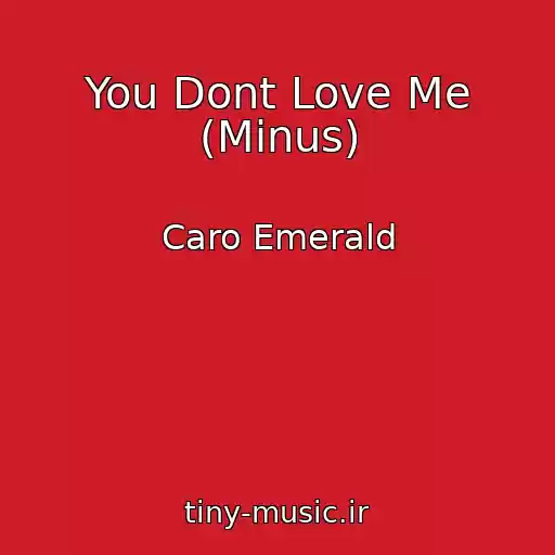 کاور آهنگ You Dont Love Me (Minus) از Caro Emerald