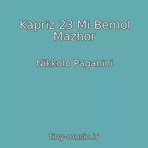 کاور آهنگ Kapriz 23 Mi-Bemol Mazhor از Nikkolo Paganini
