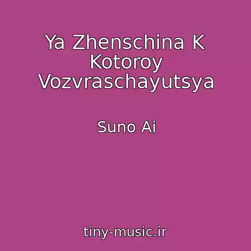 کاور آهنگ Ya Zhenschina K Kotoroy Vozvraschayutsya از Suno Ai