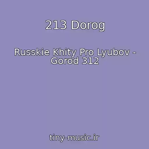کاور آهنگ 213 Dorog از Russkie Khity Pro Lyubov - Gorod 312