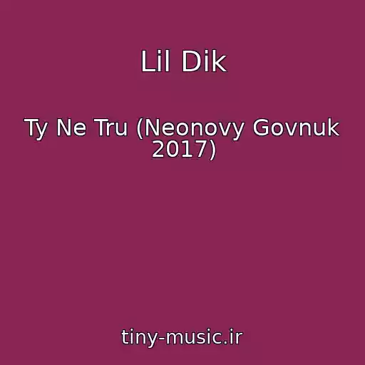 کاور آهنگ Lil Dik از Ty Ne Tru (Neonovy Govnuk 2017)