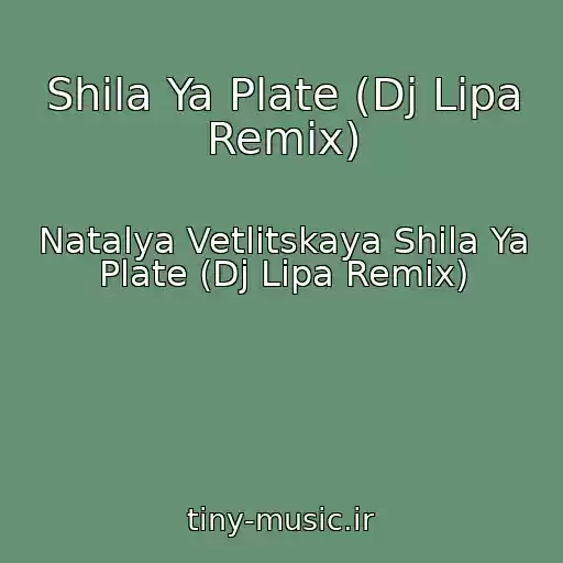 کاور آهنگ Shila Ya Plate (Dj Lipa Remix) از Natalya Vetlitskaya Shila Ya Plate (Dj Lipa Remix)