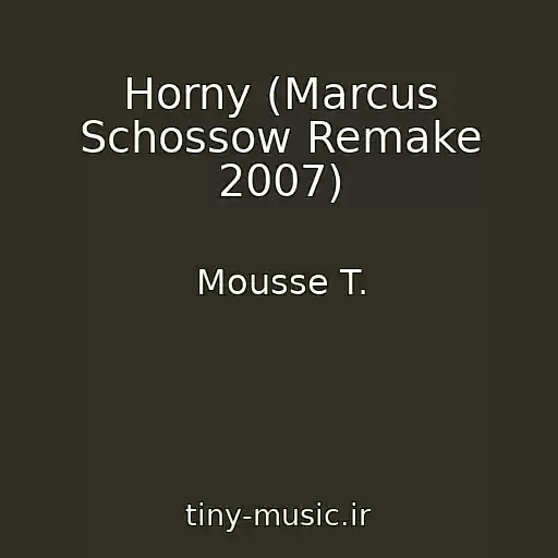کاور آهنگ Horny (Marcus Schossow Remake 2007) از Mousse T.