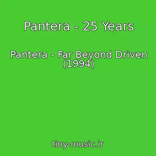کاور آهنگ Pantera - 25 Years از Pantera - Far Beyond Driven (1994)