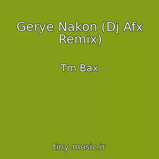 کاور آهنگ Gerye Nakon (Dj Afx Remix) از Tm Bax