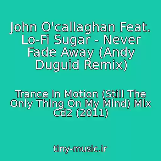 کاور آهنگ John O'callaghan Feat. Lo-Fi Sugar - Never Fade Away (Andy Duguid Remix) از Trance In Motion (Still The Only Thing On My Mind) Mix Cd2 (2011)