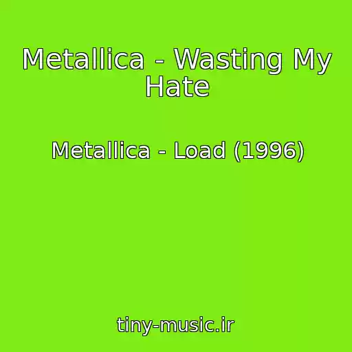 کاور آهنگ Metallica - Wasting My Hate از Metallica - Load (1996)