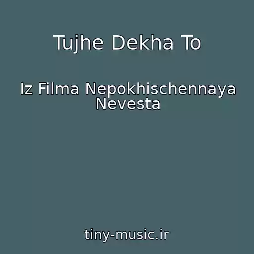 کاور آهنگ Tujhe Dekha To از Iz Filma Nepokhischennaya Nevesta